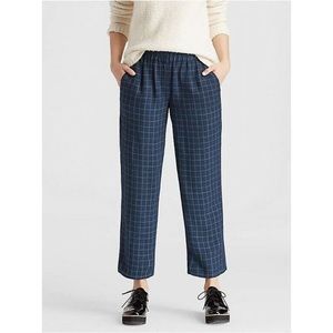 Eileen Fisher Navy Silk Ankle Pants